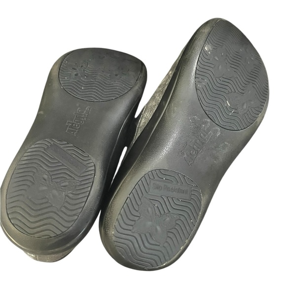 Alegria Keli Clog Cracked Silver Metallic Size 8 (39 EU) Nursing Comfort - Picture 4 of 6